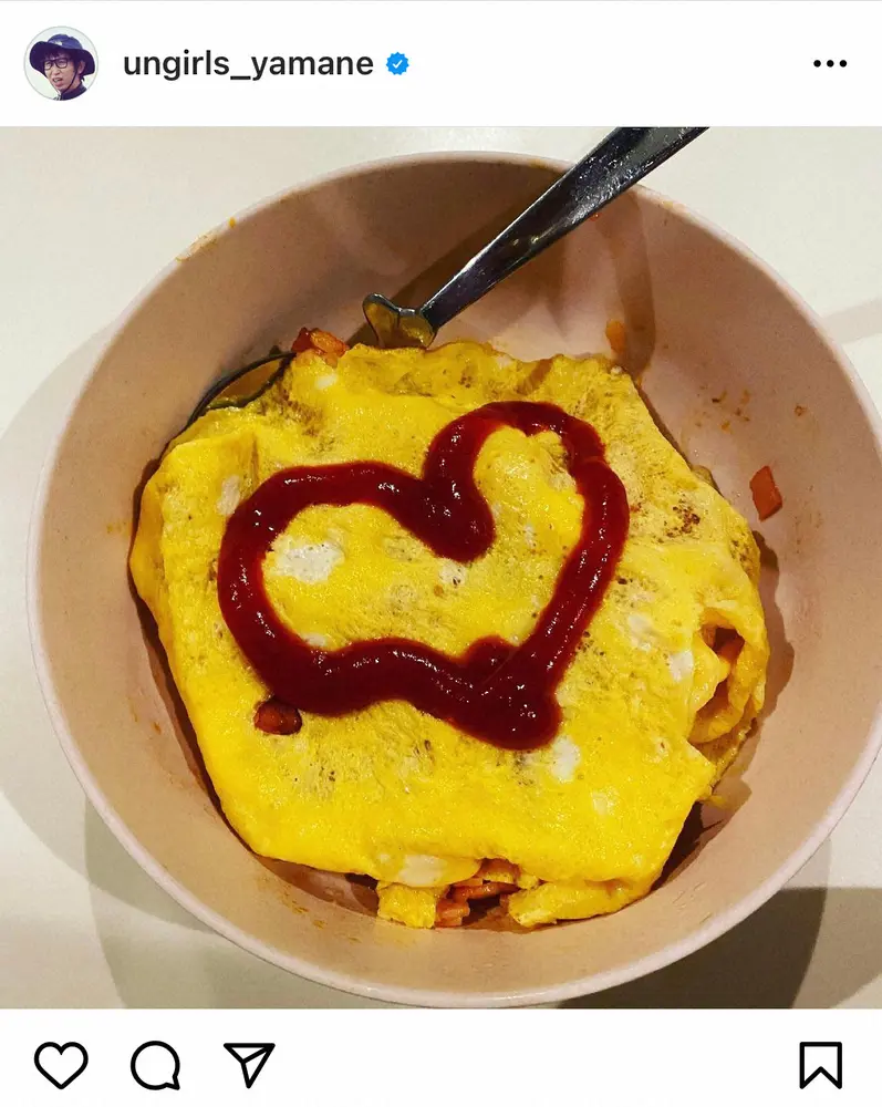 【画像・写真】アンガ山根　愛娘に向けたハートオムライスに「美味しさが伝わる」「優しいパパ」と称賛