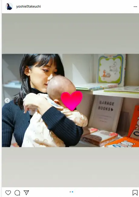 【画像・写真】竹内由恵アナ　長男とツーショット初披露　顔はスタンプで隠すも　フォロワー「かわいい」