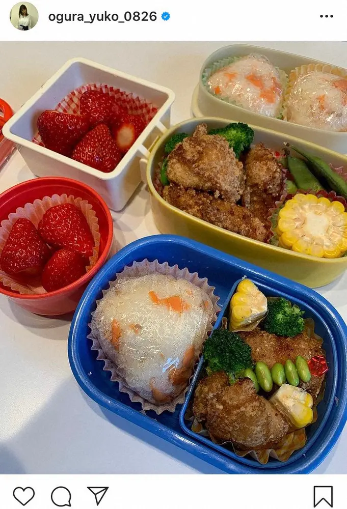 【画像・写真】小倉優子　夏先取りの手作り唐揚げ弁当披露　「食べてみたい」「めっちゃ美味しそう」の声
