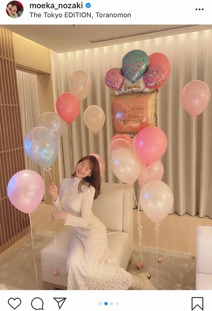 【画像・写真】野崎萌香　「嬉しくて泣きそうに…」誕生日のお祝いで訪れたホテルのホスピタリティに感動