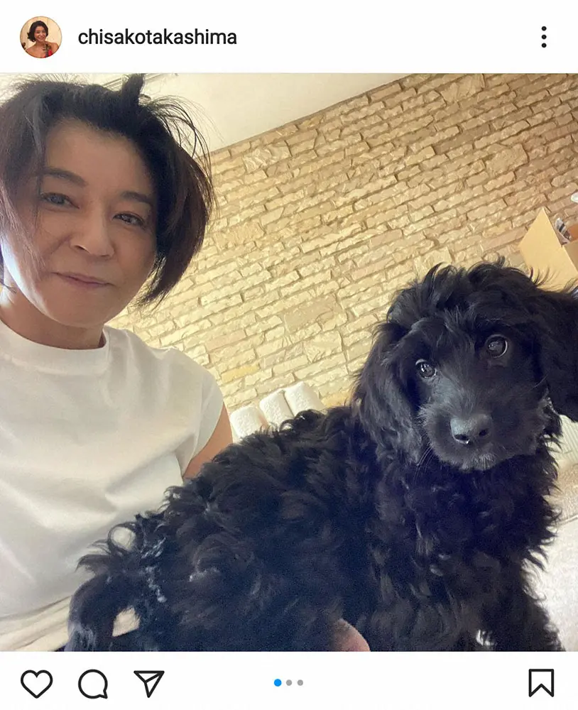 【画像・写真】高嶋ちさ子　愛犬にそっくり!?寝起きのボサボサ髪姿披露  1週間で性格も「凶暴に」