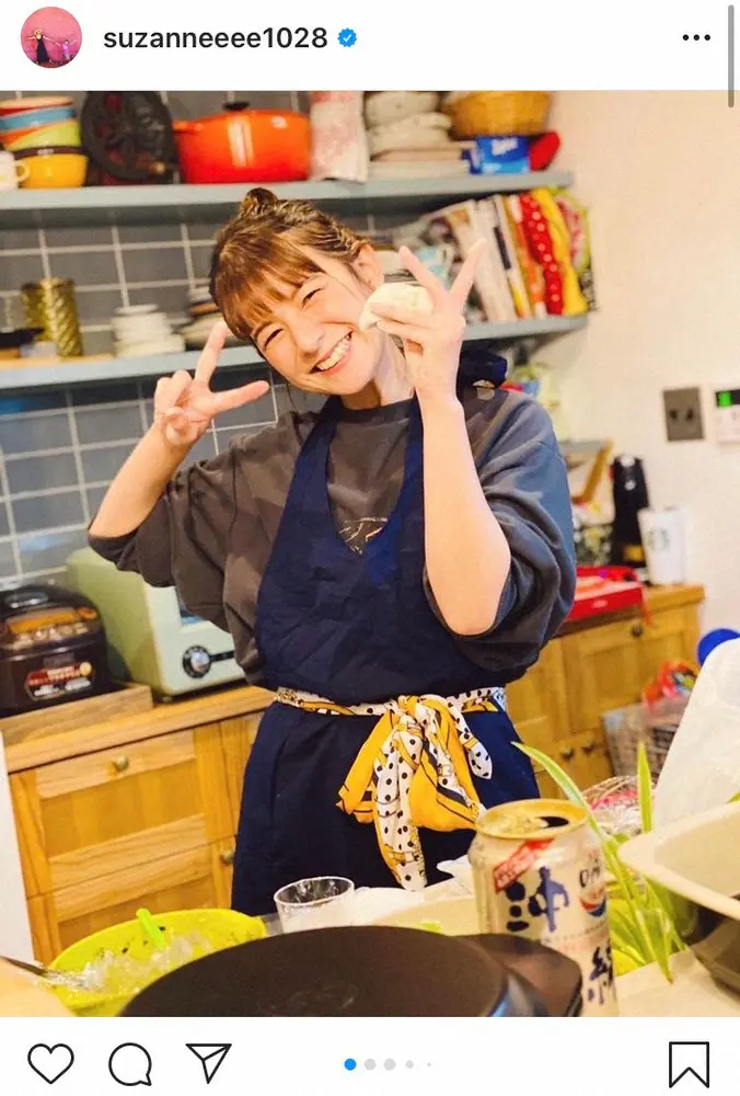 【画像・写真】スザンヌ　おうち時間に家族で“餃子パーティー”　　フォロワー「美味しそー!」「いいですね家族餃子!」