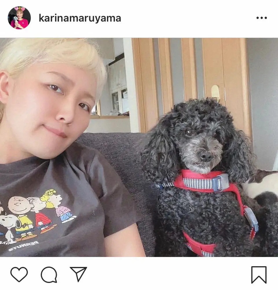 【画像・写真】丸山桂里奈　夫・本並健治氏に似ている？愛犬との2ショットに「どっちもかわいい」の声