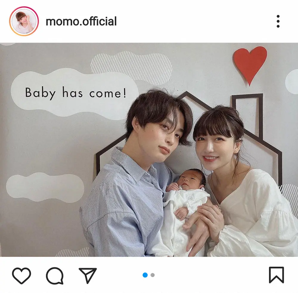 【画像・写真】「あいのり」桃　笑顔の3ショットで5日に出産の長男退院を報告「黄疸からの結膜炎で大変だった」