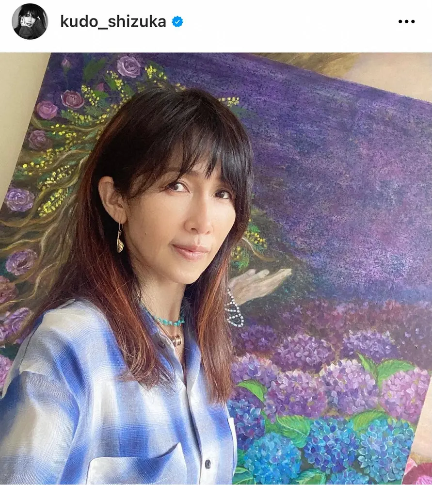 【画像・写真】工藤静香　油絵＆「葉挿しから育てた花」公開　「お花も絵画もしぃちゃんにも見惚れちゃう」