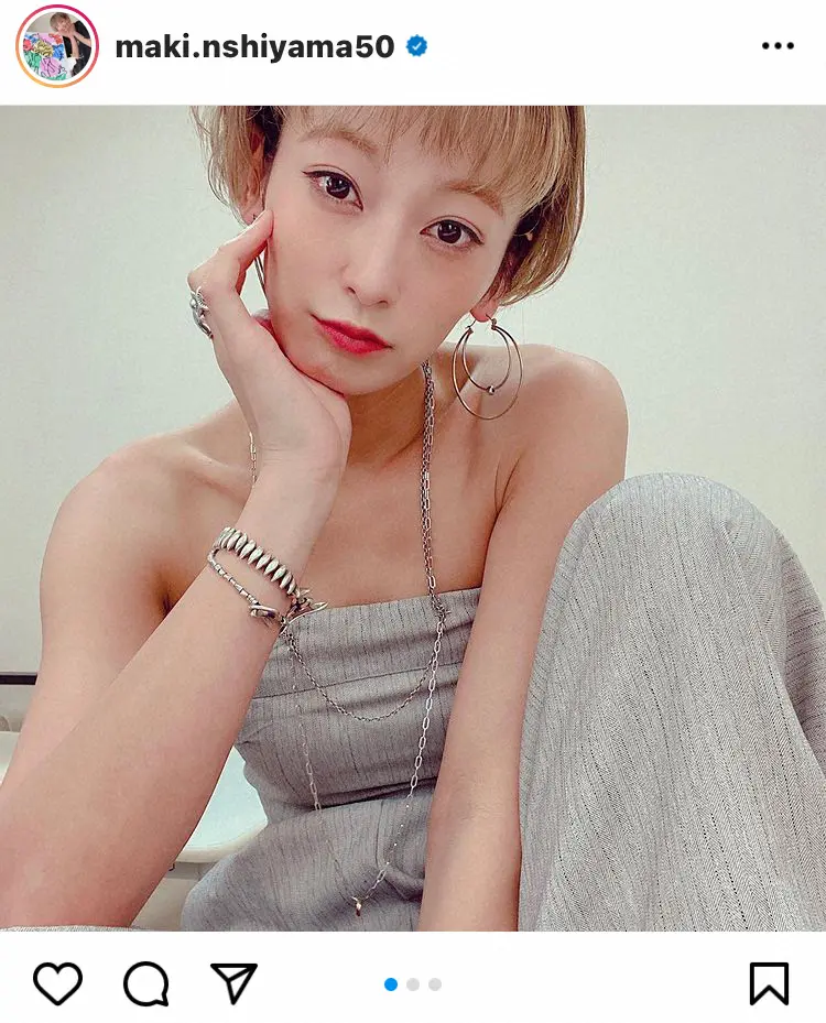 【画像・写真】西山茉希、夏先取りの肩出し美鎖骨ショット！マネジャーの感想は「ギャルですね」