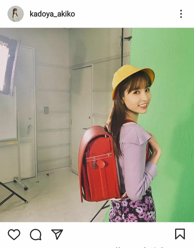 【画像・写真】テレ東・角谷暁子アナ　赤いランドセル＆通学帽姿にフォロワー興奮「めちゃめちゃ可愛い」「尊い」