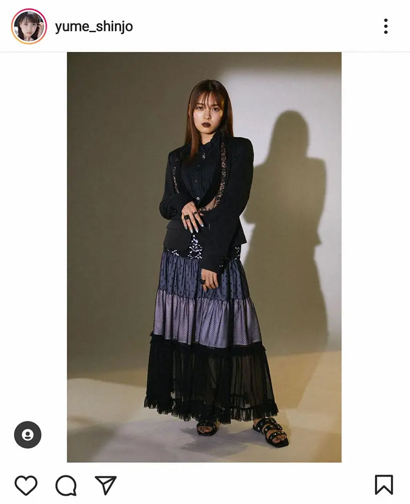 【画像・写真】キラメイグリーン新條由芽が「世界ゴスデー」でダークに変身!ファン「黒衣装似合う」「カッコいい」の声