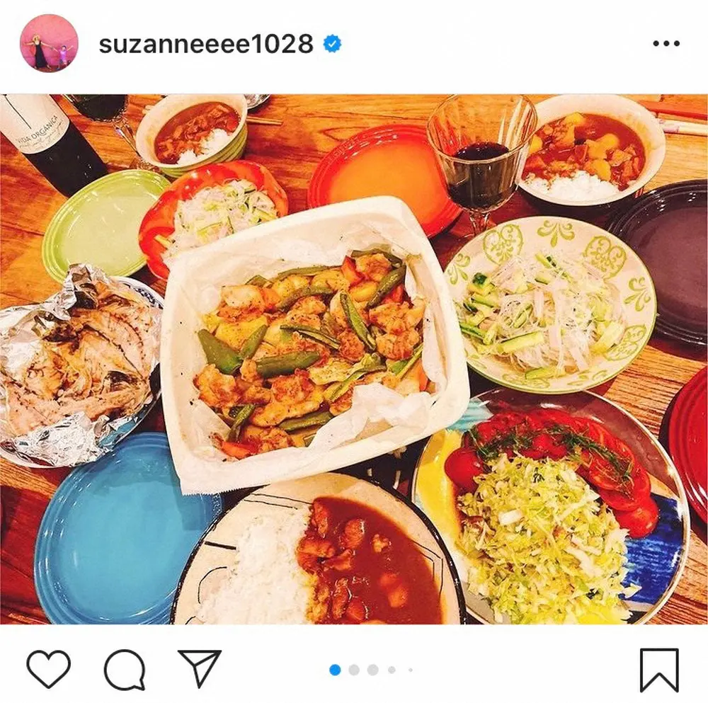 【画像・写真】スザンヌ　豪華な“週末おうちご飯”披露に「彩りがいいですね」「いつもおいしいそう」の声