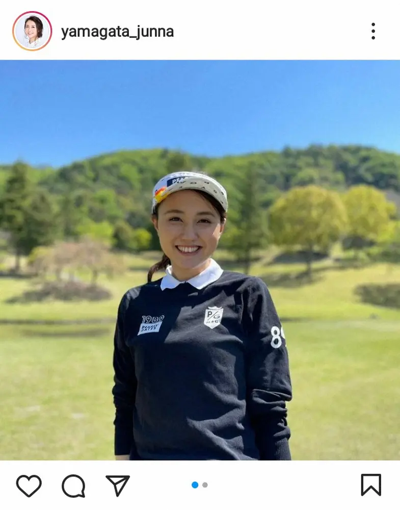 【画像・写真】TBS山形純菜アナ　ミニのゴルフウエア姿にフォロワーもん絶「スタイル抜群」「太モモ細くてセクシー」