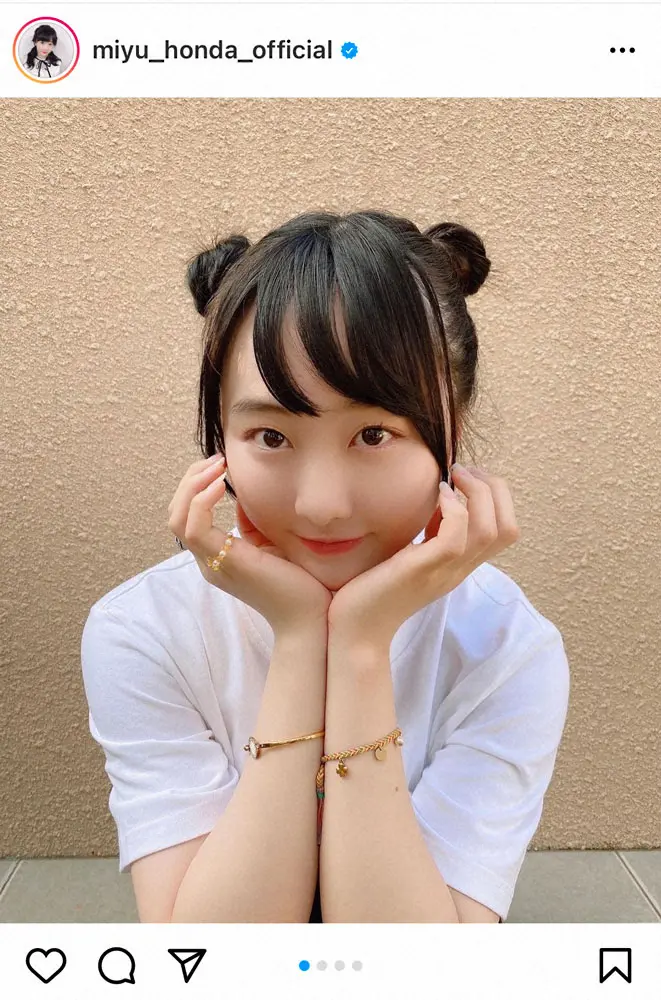 【画像・写真】本田望結　可愛すぎる「お団子ヘア」にフォロワー「似合ってる」「NiziUのマユカちゃんみたい！！」