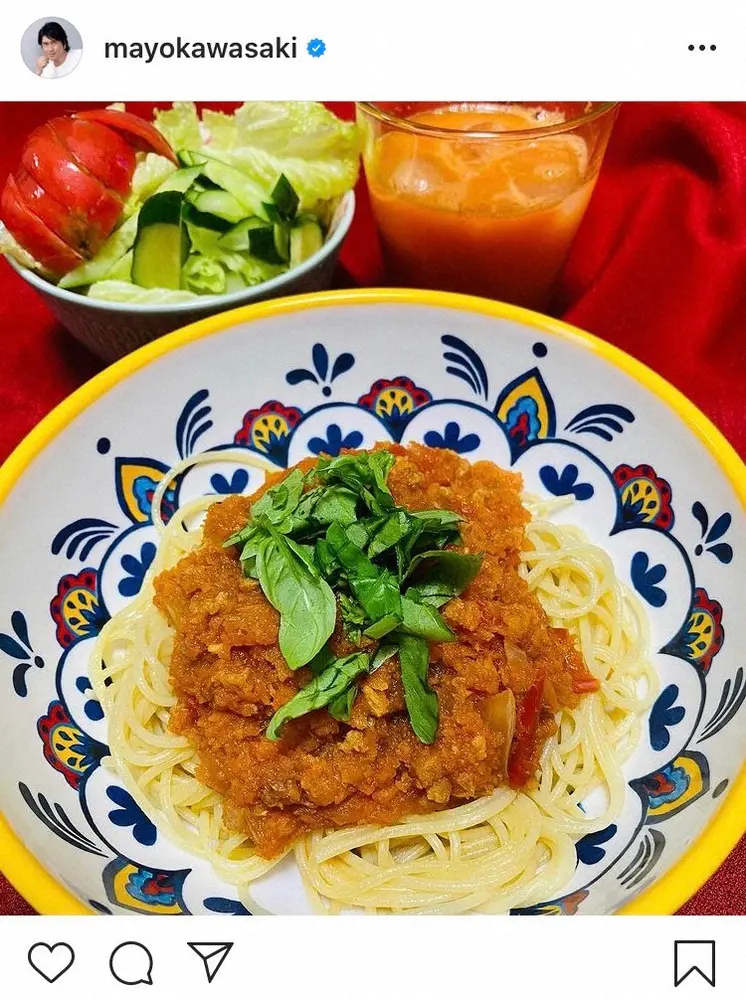 【画像・写真】川崎麻世　手作りのヴィーガン料理を披露に「健康に良さそう」「何でも作れて凄いです」の声