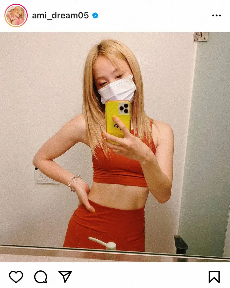 【画像・写真】Dream　Ami、ショート丈のタンクトップ姿に「腹筋スゴすぎる」「美スタイル」「めっちゃ細い」の声