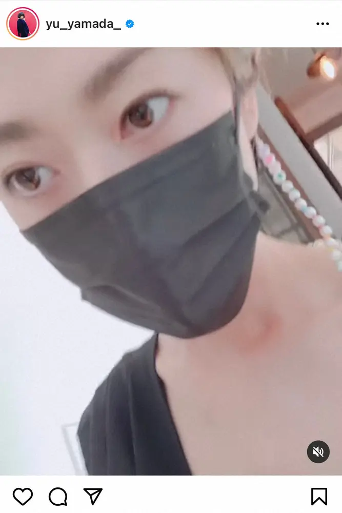 【画像・写真】山田優　手作りマスクチェーン披露　おしゃれなマスク姿に「美しい首だからこそ似合う」「欲しい！」
