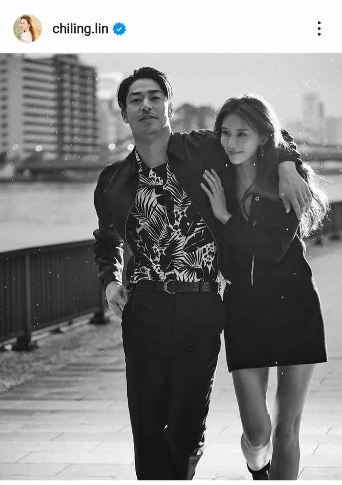【画像・写真】EXILE・AKIRAとリン・チーリン　結婚記念日ラブラブ2ショットに「美しい」「素敵すぎます」の声