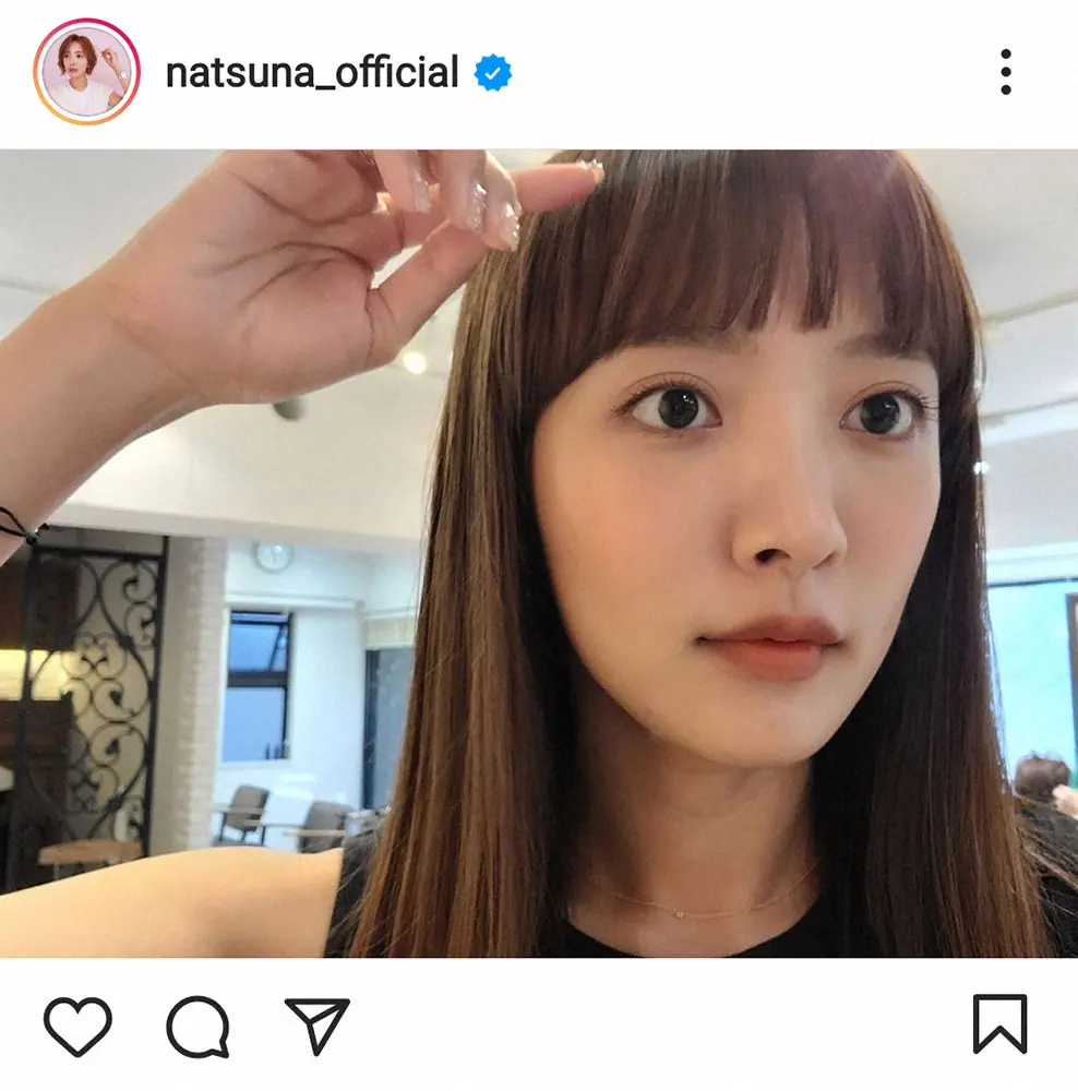 【画像・写真】夏菜　清楚なぱっつん前髪で大変身！　フォロワー「元が綺麗だから何しても似合う」「可愛すぎる」の声