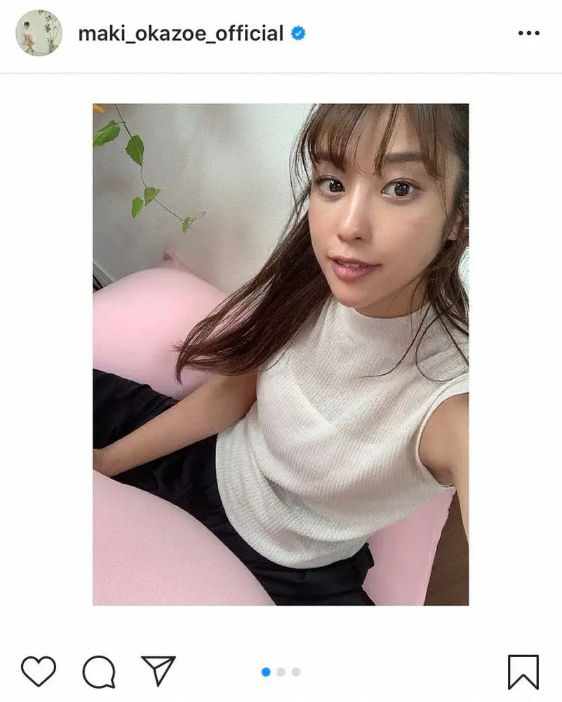 【画像・写真】岡副麻希　いつもと違うメーク＆ノースリーブ姿に「雰囲気違う」「素敵」の声