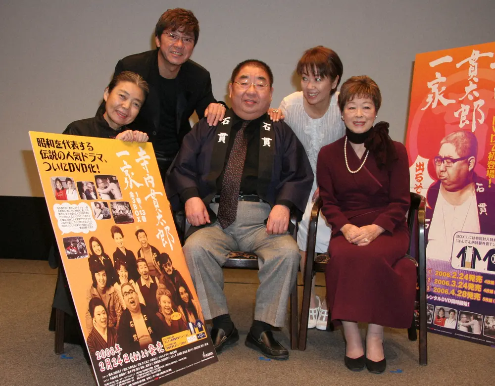 2006年、ドラマ「寺内貫太郎一家」DVD発売イベントでの小林さん