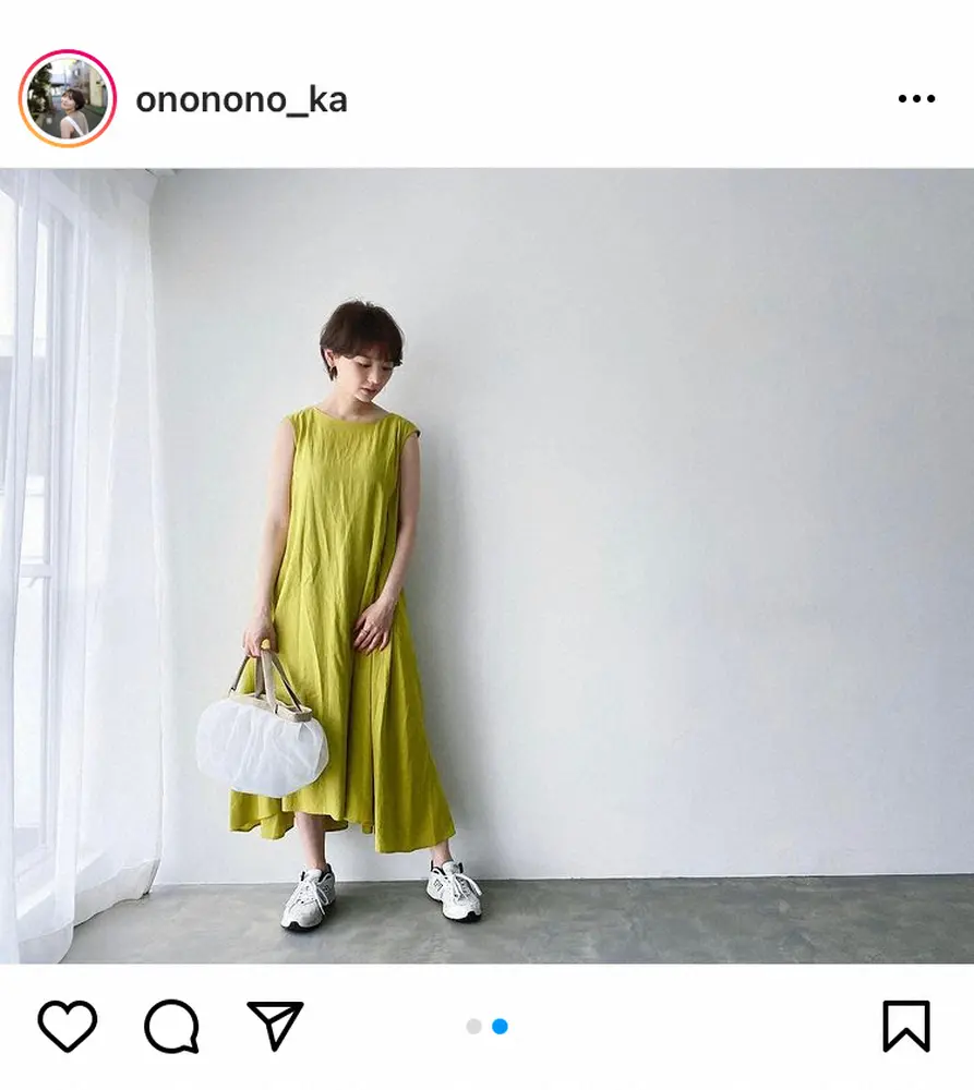 【画像・写真】第1子妊娠中のおのののか　夏らしいマタニティーワンピショットに「さわやかでかわいい」の声