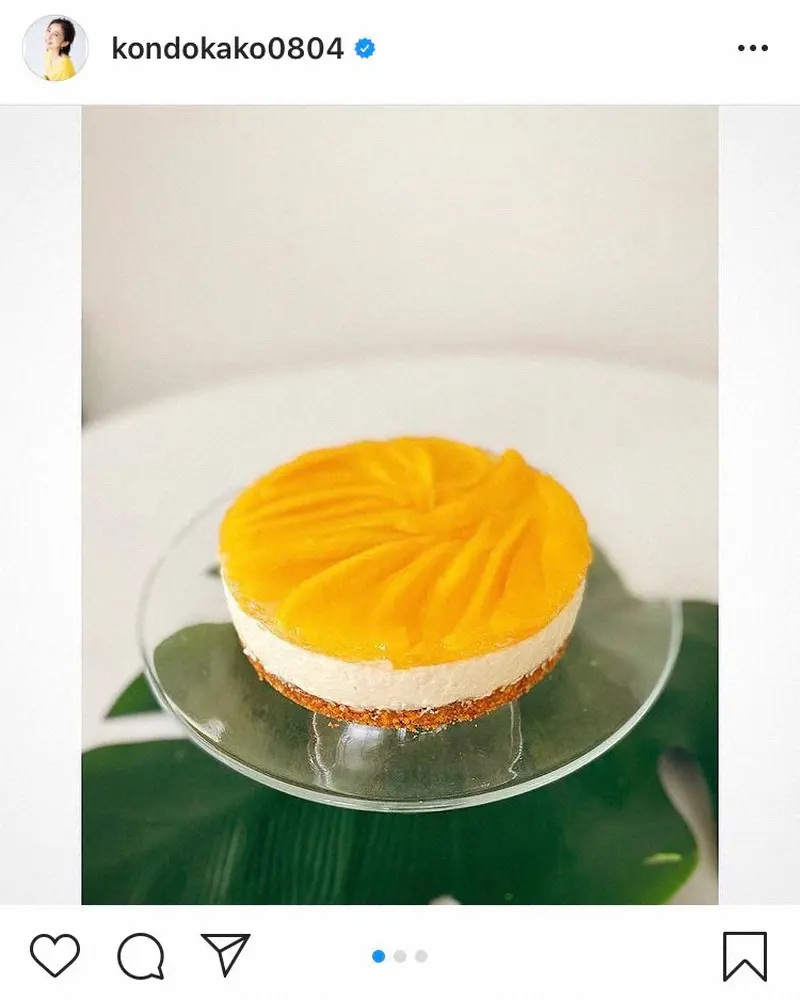 【画像・写真】TBS近藤夏子アナ　父のためにヘルシーケーキを手作り「お父様も嬉しいでしょう」「美味しそう!」の声