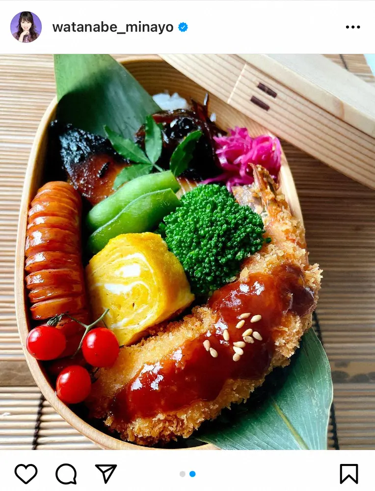 【画像・写真】渡辺美奈代「焼きすぎごめん」焦げた次男用「銀だら弁当」披露に「美奈代ちゃんも失敗するんですね」