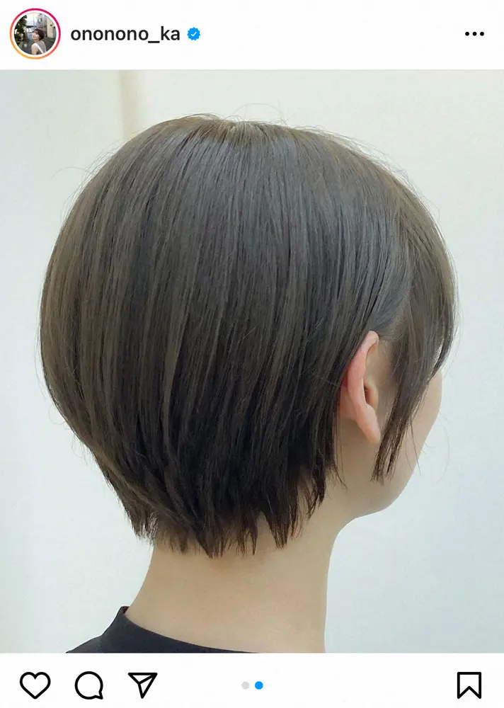 【画像・写真】おのののか　丸めショートヘアにピスタチオベージュカラー披露「お月さんみたい」「ショート似合う」の声