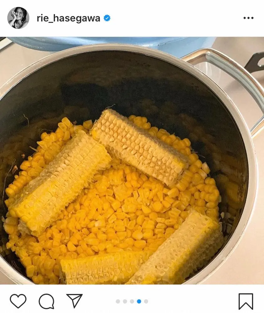 【画像・写真】長谷川理恵　トウモロコシづくしの手料理に反響「料亭みたい」「おいしそう」の声