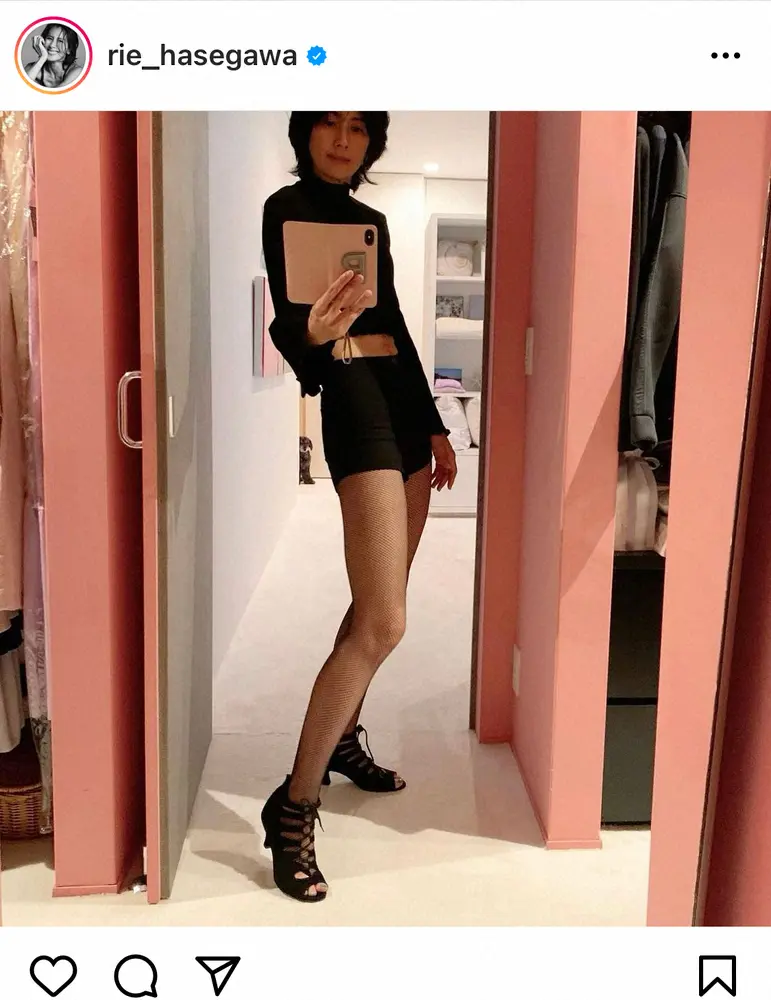 【画像・写真】長谷川理恵　へそ見せショーパンコーデに「かっこいい」「うっとり」の声