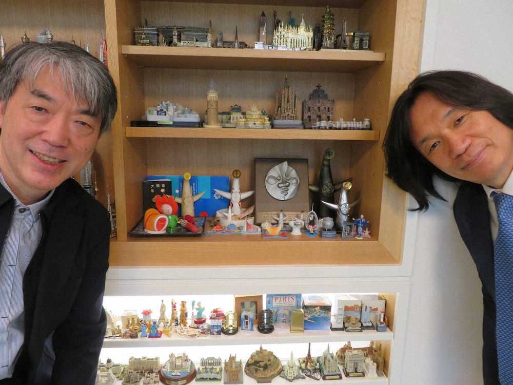 【画像・写真】橋爪特別教授の元を訪ねると万博グッズがずらり…さらにビルごと珍宝でした！