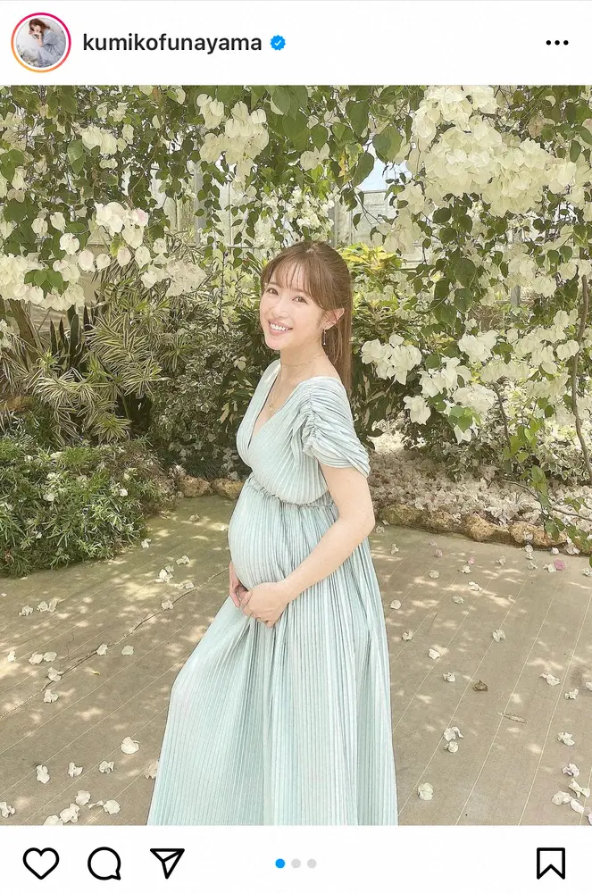 【画像・写真】くみっきー　「着々と…大きくなっていってます」マタニティコーデ披露に「妖精さんみたい」の声