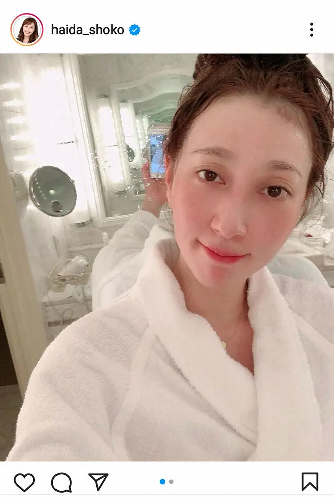 【画像・写真】はいだしょうこ　スッピン披露に「美しいです！」「外国の人かと」の声