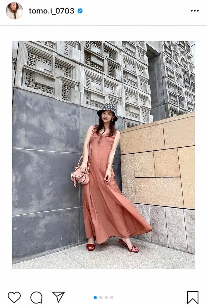 【画像・写真】板野友美　ノースリーブワンピの妊婦コーデに「お洒落なプレママ」「エレガントです」の声