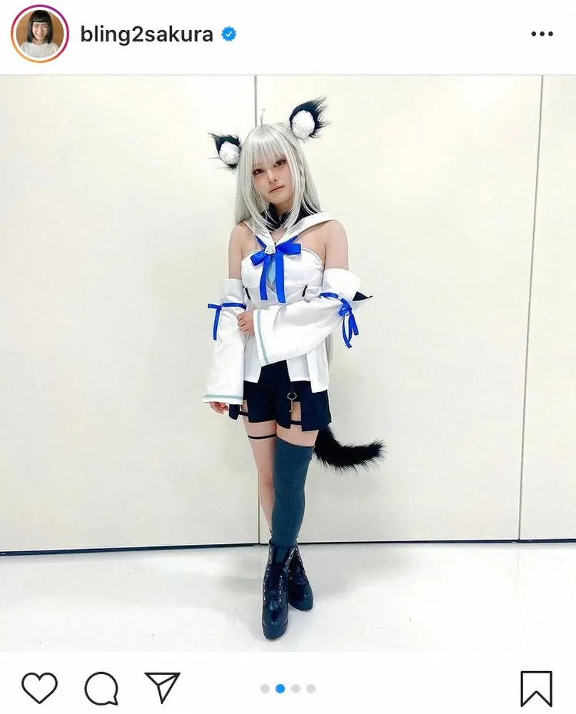 【画像・写真】井上咲楽　ミニスカコスプレ姿に反響「美女…」「似合いすぎ」