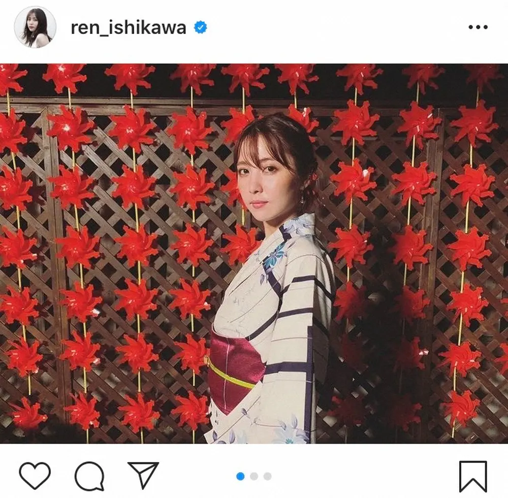 【画像・写真】石川恋　艶やか浴衣姿でファン魅了「浴衣美人」「最高だなぁ」の声