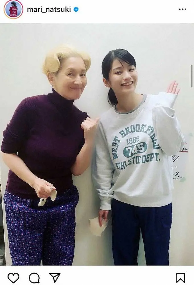 【画像・写真】夏木マリ　“おかえりモネ”サヤカとみーちゃんの2ショットに「これは貴重」の声