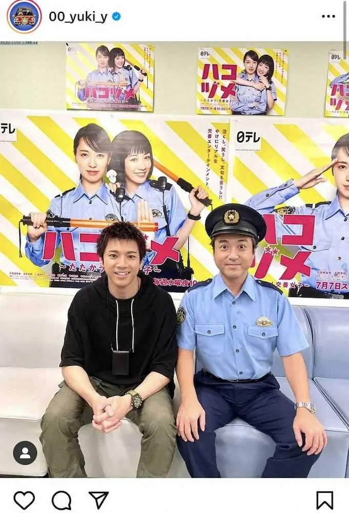 【画像・写真】山田裕貴“ハコヅメ”ムロツヨシとの2ショット公開に「笑顔に癒されます」「山田君カッコいい」の声