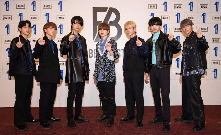 オーディションを経てメンバーが決まった「BE:FIRST」。左からSHUNTO、SOTA、JUNON、MANATO、RYOKI、RYUHEI、LEO