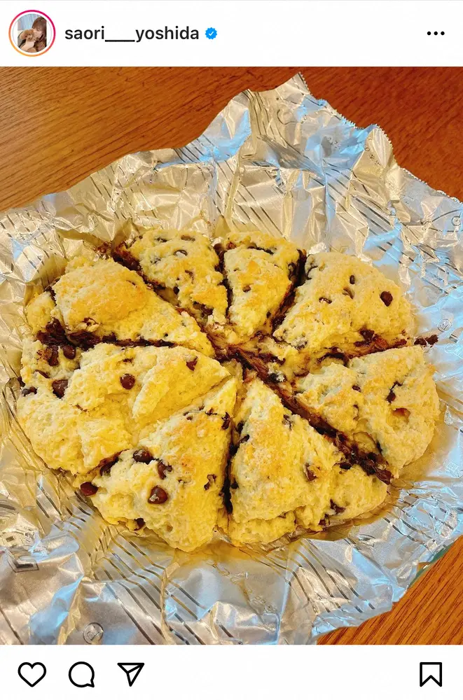 【画像・写真】吉田沙保里さん「作れるお菓子が増えたぞー」手作りスコーン披露　「女子力いつも感心させられます」の声