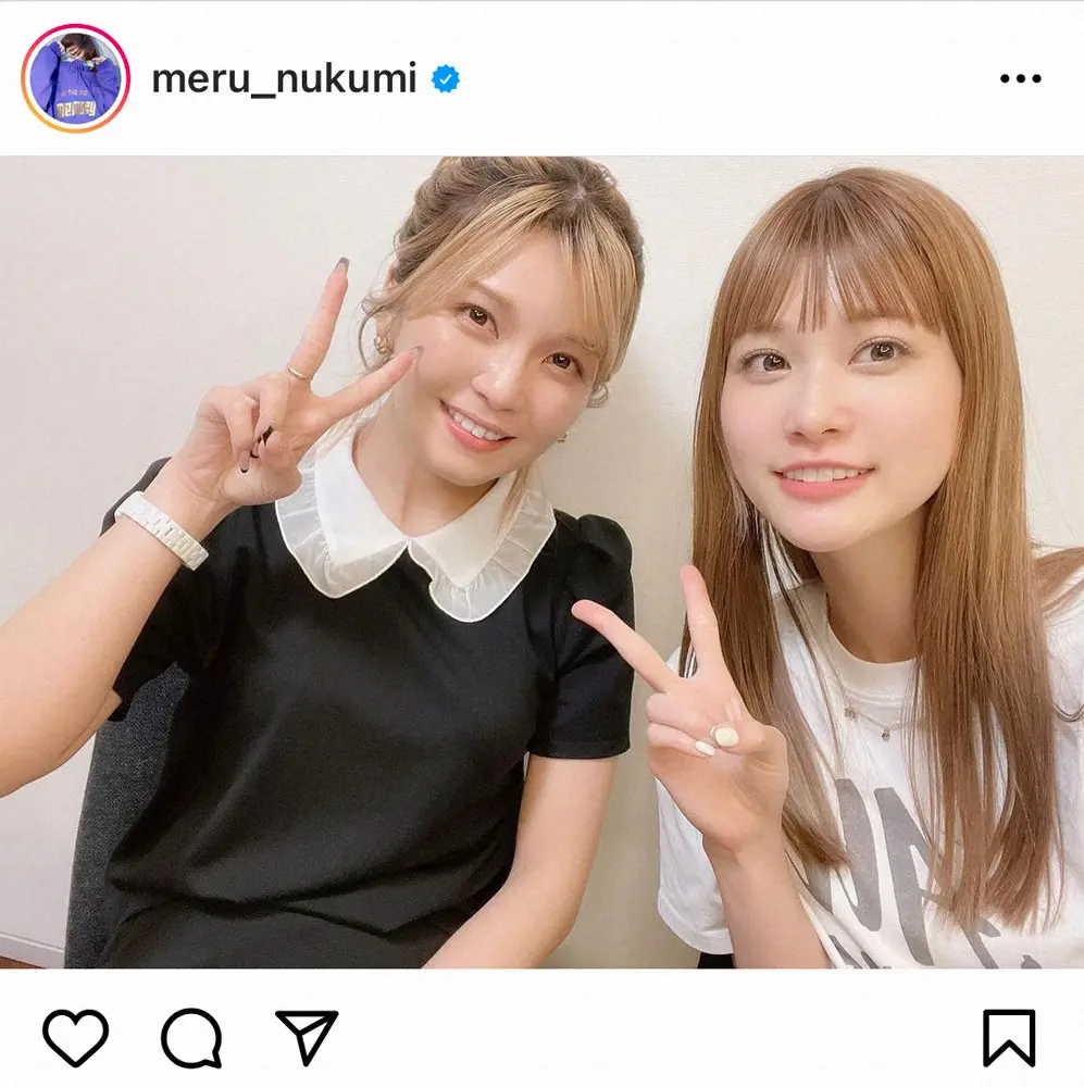 【画像・写真】めるる　「AAA」宇野実彩子との2ショットに「可愛すぎる」「2人とも美人」「最強すぎる」の声