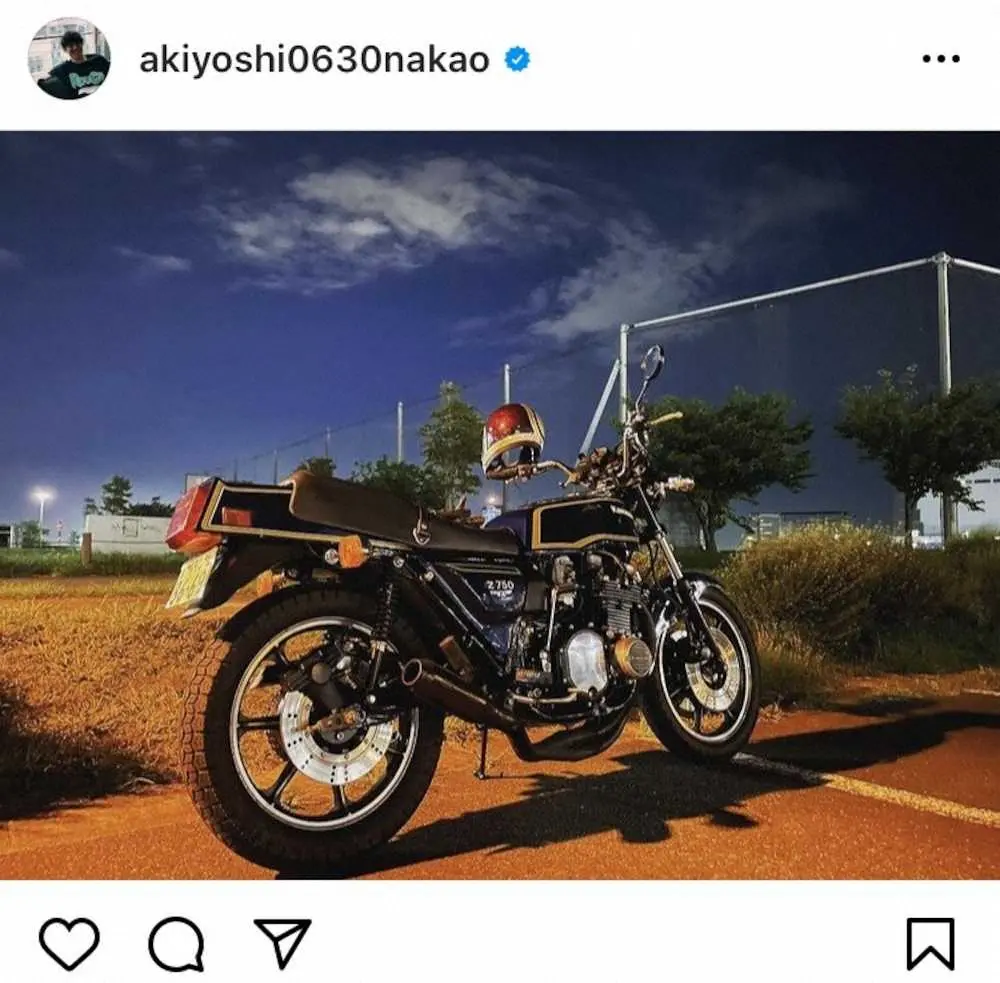 【画像・写真】中尾明慶　カワサキ「Z750FX」披露に「渋くてカッコよすぎる」「映えてる」の声