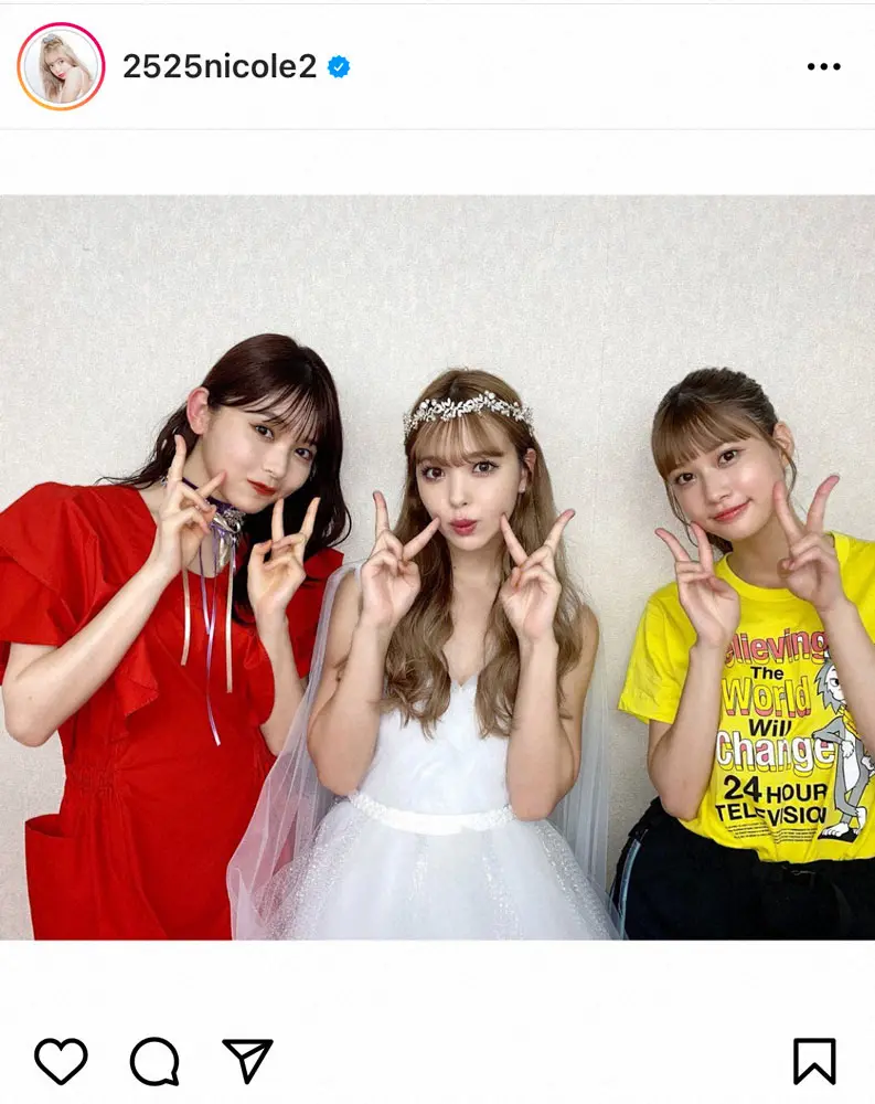 【画像・写真】藤田ニコル公式インスタグラム（＠2525nicole2）より