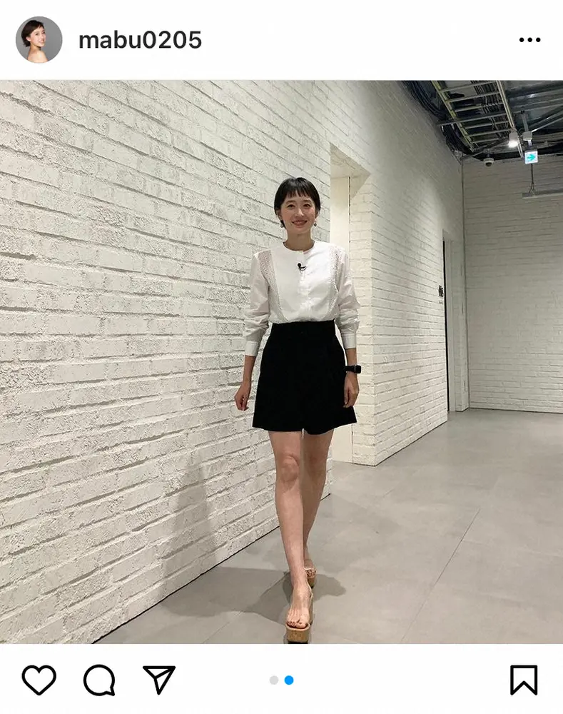 【画像・写真】馬淵優佳さん　ショーパン姿で鶴瓶との笑顔の2ショット「スタイル抜群」「美脚すぎやろ」