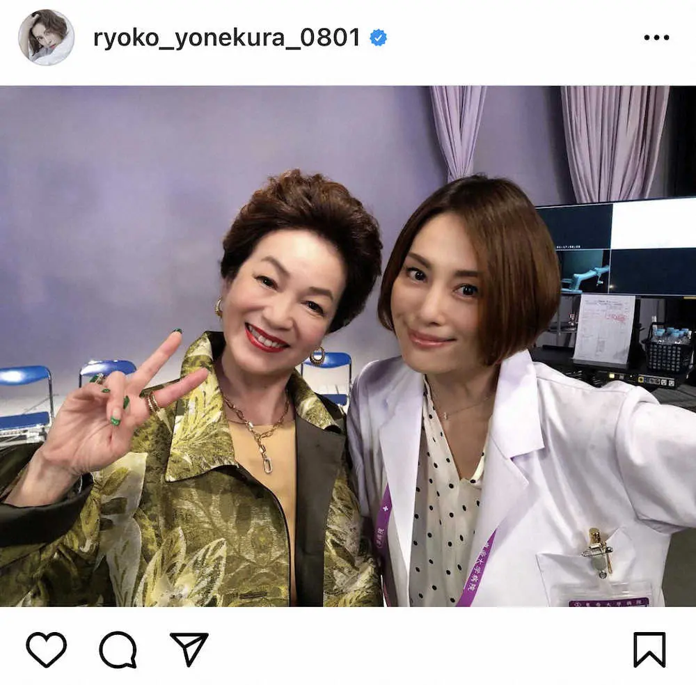 【画像・写真】 米倉涼子「ドクターX」オフショット披露　白衣姿に「本当に美しい」「最高」の声