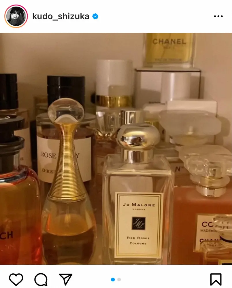 【画像・写真】工藤静香　「お部屋は毎日違う香り」香水コレクション紹介に反響！　「お店みたい」「静香ワールド素敵」