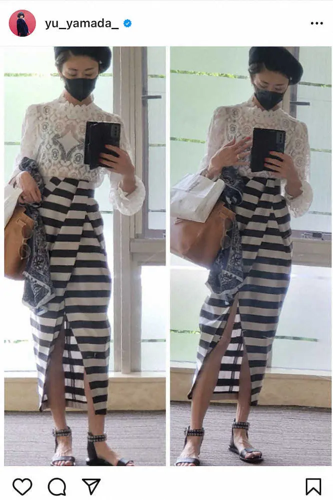 【画像・写真】山田優「スケスケトップス」の私服姿に「スタイル抜群」「母親には見えない」の声