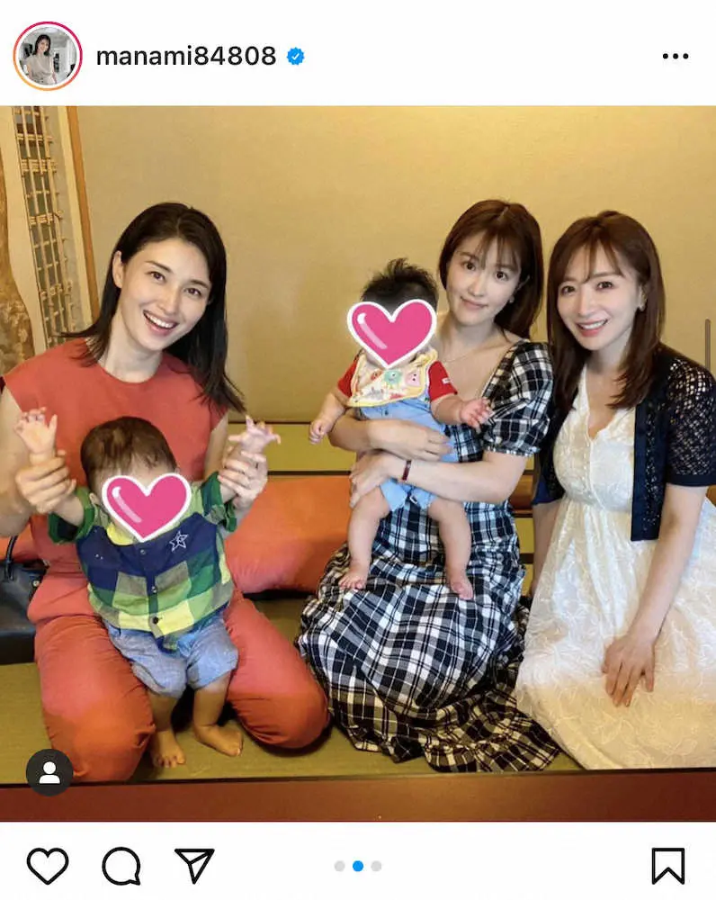 【画像・写真】橋本マナミ「息子が同じ歳」葉加瀬マイとの“女子会”で記念撮影　「いいお母さん」「微笑ましい」の声