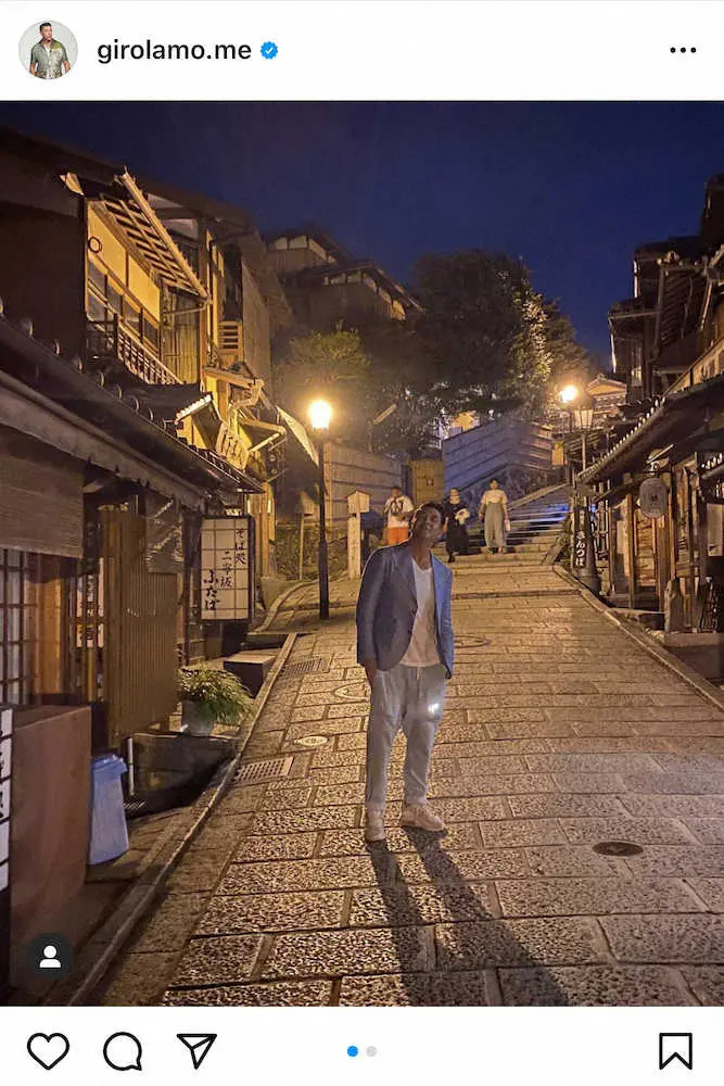 【画像・写真】ジローラモ　海外からも感嘆の声　京都“ねねの道”でのショット　「なんて美しいんだ」