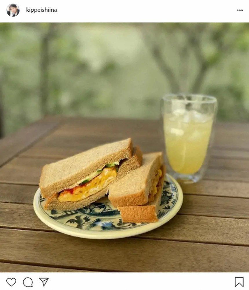 【画像・写真】椎名桔平　自作のカフェ風厚焼き卵サンドイッチに反響　「カフェに出てきそう」「おしゃれ」の声