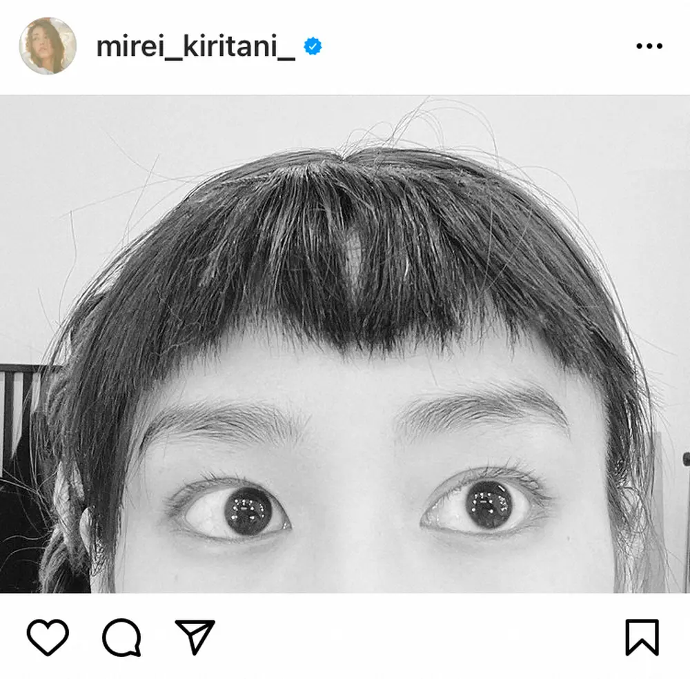 【画像・写真】桐谷美玲　「前髪どこ行った」ドアップショットにファン混乱「みじかー！！」「どうしてそうなった？」