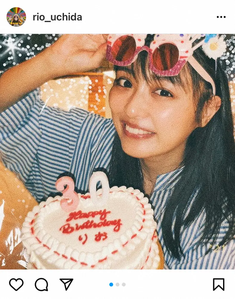 【画像・写真】内田理央　「ありがとうの気持ちでいっぱい」30歳誕生日で抱負「悔いなきよう生きるぞ」